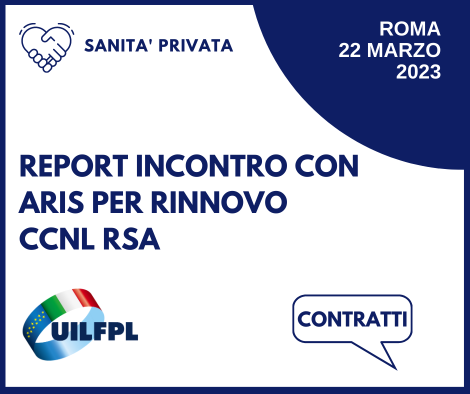 Report incontro con Aris per rinnovo CCNL Rsa