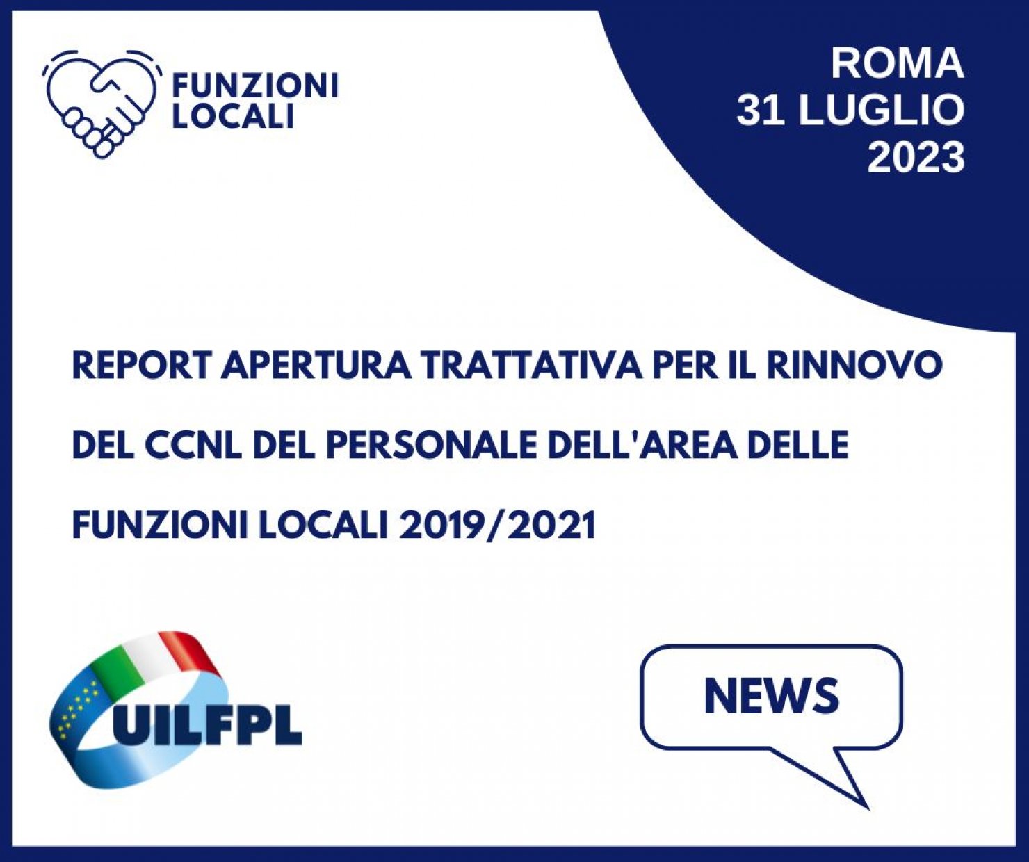 Report riunione di apertura della trattativa per il rinnovo contrattuale del CCNL del personale dell’Area delle Funzioni Locali 2019/2021