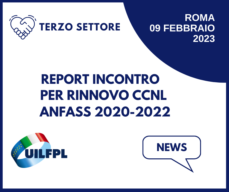 Report incontro trattativa rinnovo CCNL Anfass 2020/2022